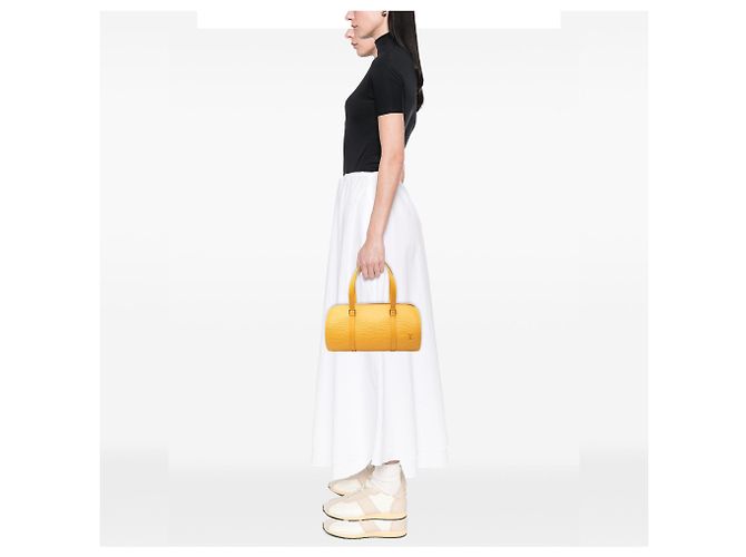 Borsa Louis Vuitton Epi Soufflot Gialla Giallo - vista 6