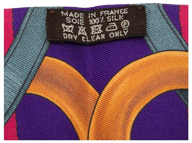 Pañuelo Twilly de seda Hermès Grand Manege Fleuri Amarillo - vista 3