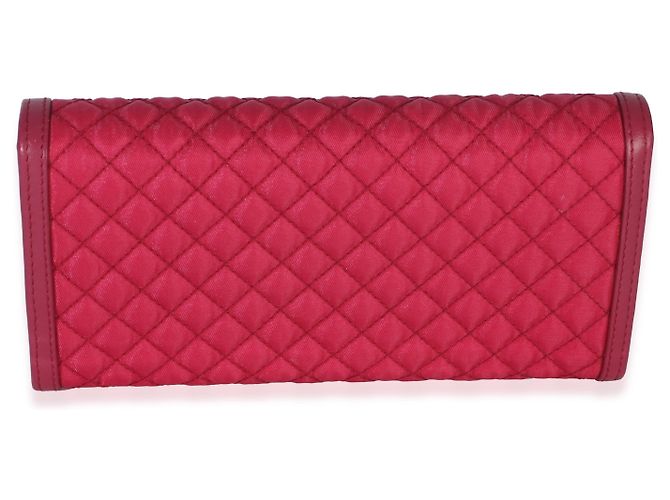 Carteira Continental com aba em nylon acolchoado Prada Tessuto Rosa - vista 2