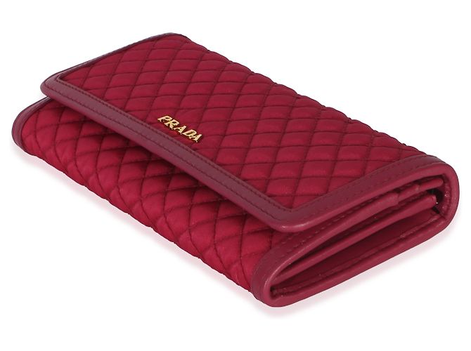 Carteira Continental com aba em nylon acolchoado Prada Tessuto Rosa - vista 6