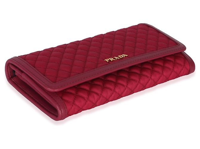 Carteira Continental com aba em nylon acolchoado Prada Tessuto Rosa - vista 7