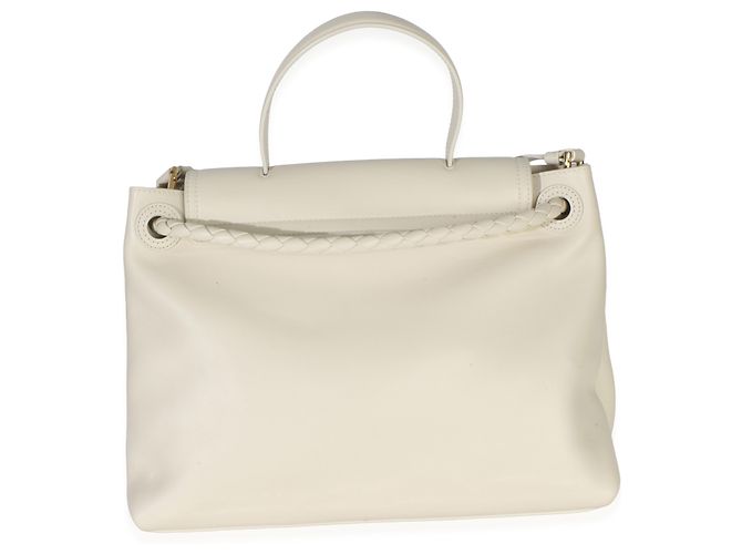 Bottega Veneta Ciao Ciao Medium in vitello setoso color crema - vista 2