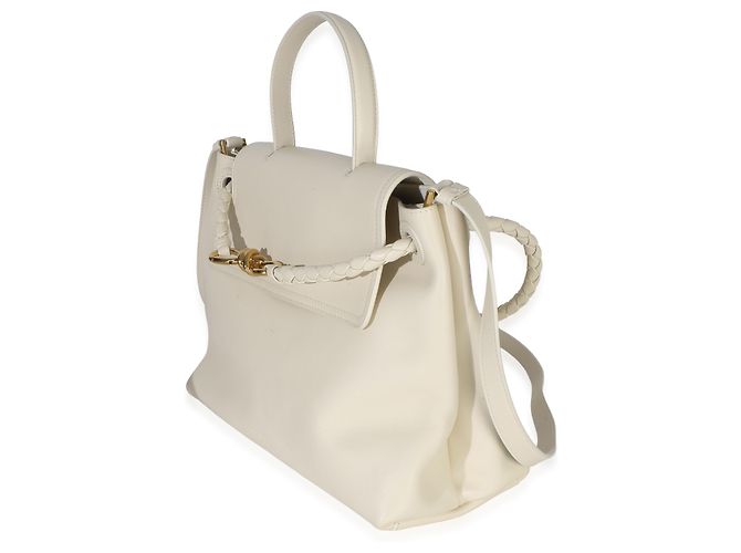 Bottega Veneta Ciao Ciao Medium in vitello setoso color crema - vista 3