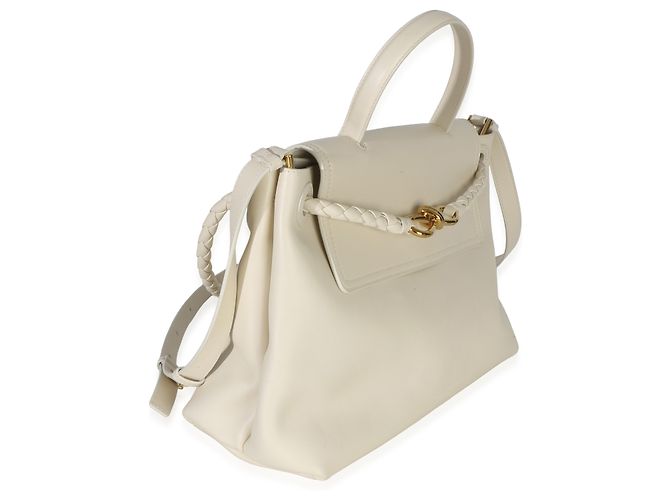 Bottega Veneta Ciao Ciao Medium in vitello setoso color crema - vista 4