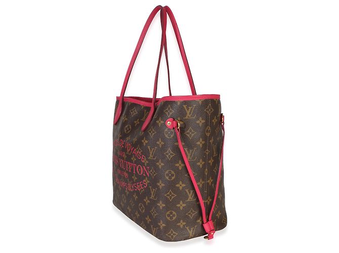 Louis Vuitton Rose Indien Monogram Articles de Voyage Ikat Neverfull MM Castaño Rosa - vista 3