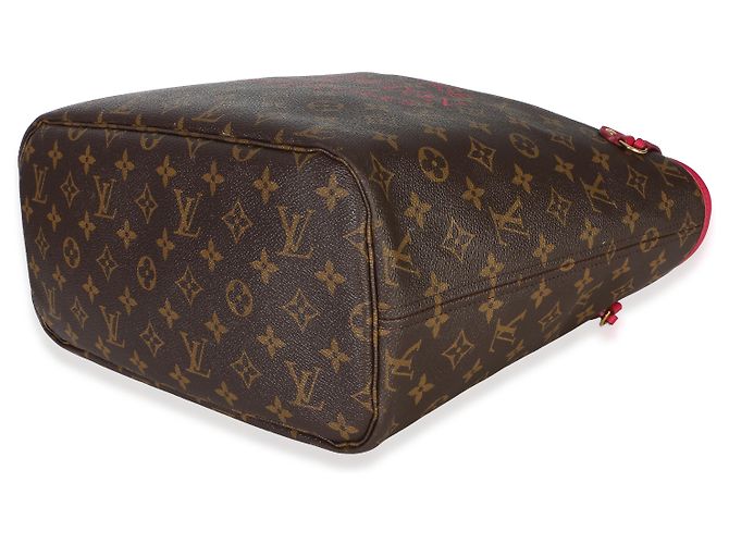 Louis Vuitton Rose Indien Monogram Articles de Voyage Ikat Neverfull MM Castaño Rosa - vista 5