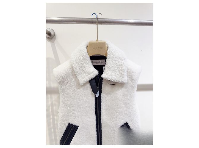 Autre Marque Dior Ärmellose Shearling Westenjacke Mehrfarben - Ansicht 3