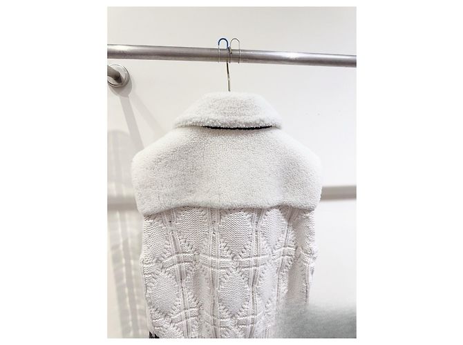 Autre Marque Dior Ärmellose Shearling Westenjacke Mehrfarben - Ansicht 5