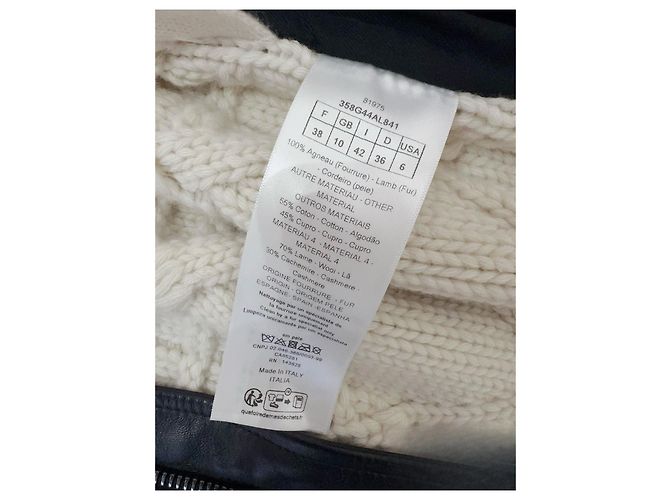 Autre Marque Dior Ärmellose Shearling Westenjacke Mehrfarben - Ansicht 6