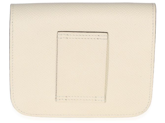 Hermès Nata Epsom Constance Slim Wallet PHW Blanco - vista 2