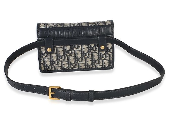 Bolsa 2-em-1 30 Montaigne em jacquard Oblique azul marinho Christian Dior - vista 2