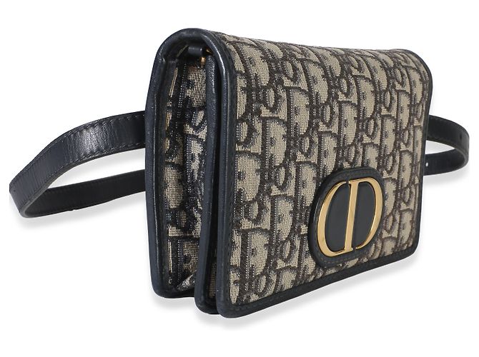 Bolsa 2-em-1 30 Montaigne em jacquard Oblique azul marinho Christian Dior - vista 4