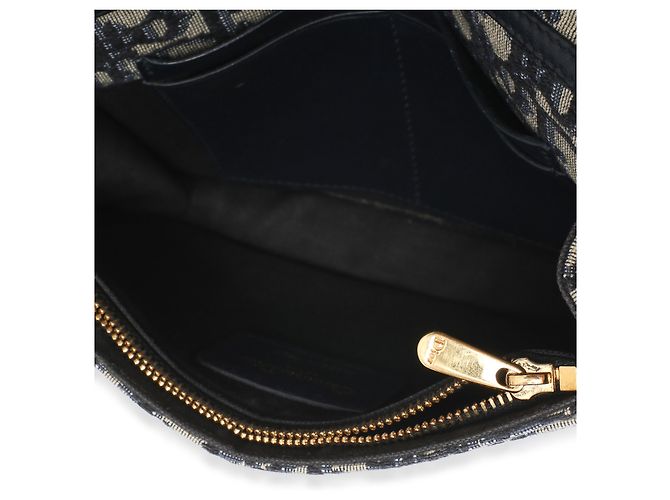 Bolsa 2-em-1 30 Montaigne em jacquard Oblique azul marinho Christian Dior - vista 5
