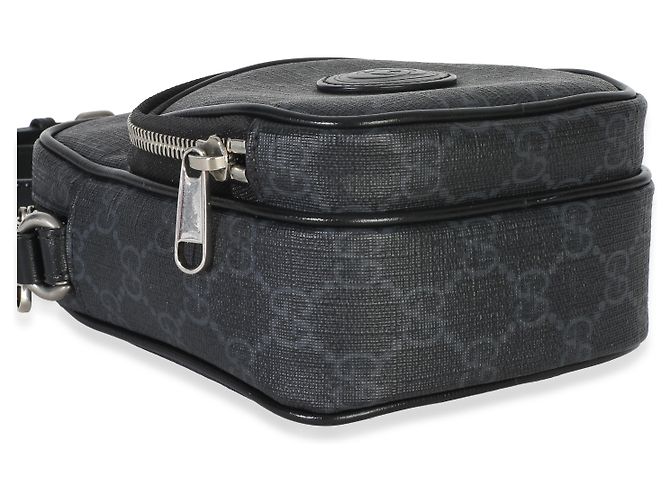 Borsa a tracolla Gucci Black GG Supreme Mini Interlocking G Nero - vista 6