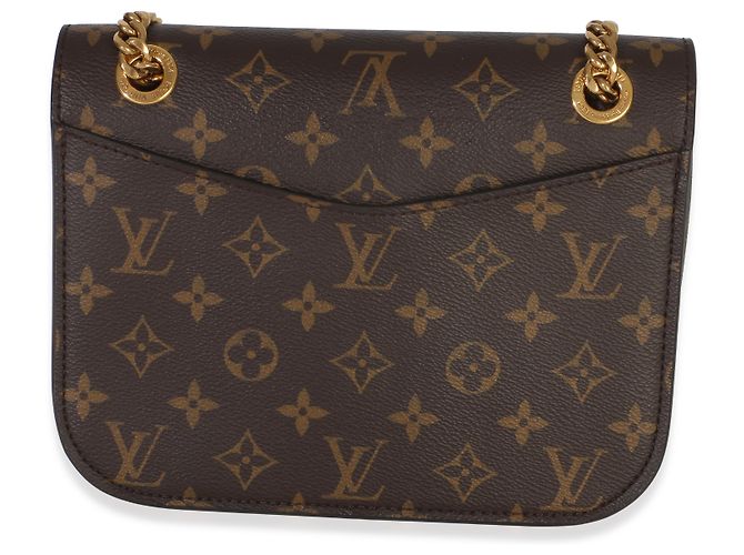 Louis Vuitton Black Monogram Canvas Passy Castaño - vista 2