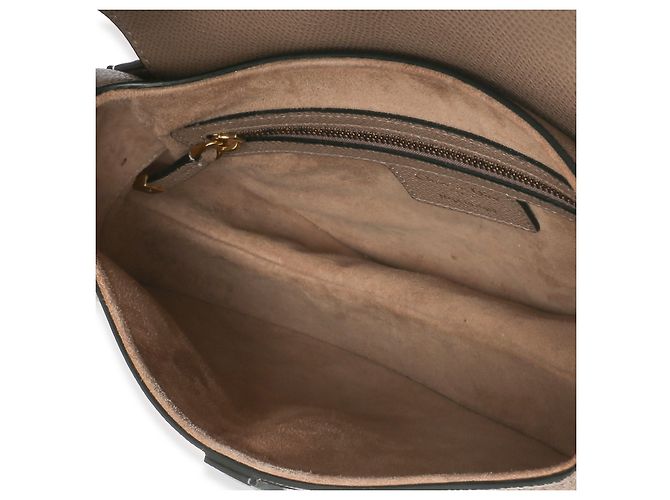 Bolsa Saddle Média em pele de bezerro grão Taupe Christian Dior Marrom - vista 5
