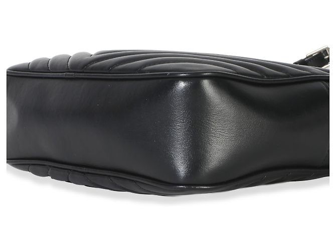 Autre Marque Saint Laurent Black Matelasse Calfskin Lou Camera Nero - vista 6