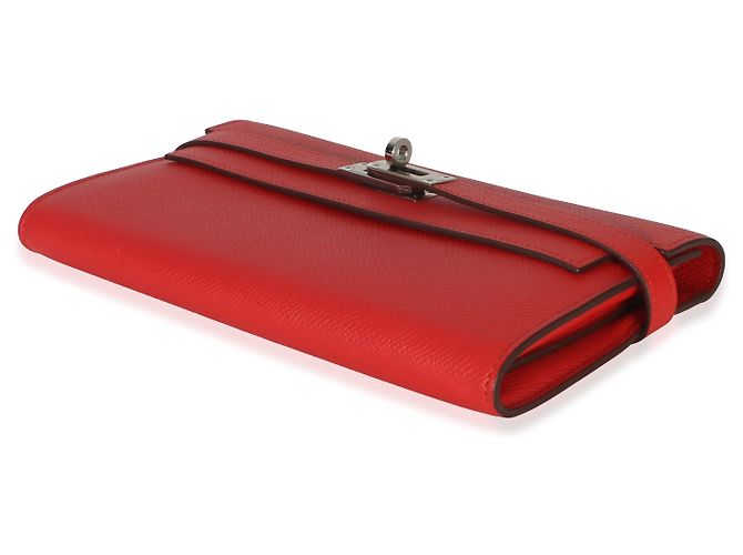 Portafoglio Hermès Kelly Long in pelle Epsom Rouge Tomate PHW Rosso - vista 6