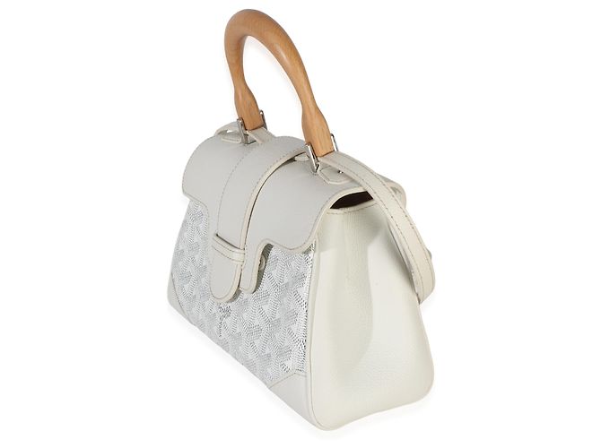 Goyard White Goyardine Canvas Saigon Souple Mini Bianco - vista 3