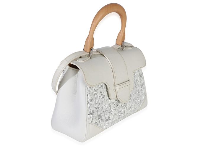 Goyard White Goyardine Canvas Saigon Souple Mini Bianco - vista 4