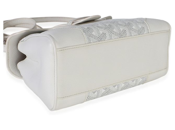 Goyard White Goyardine Canvas Saigon Souple Mini Bianco - vista 7