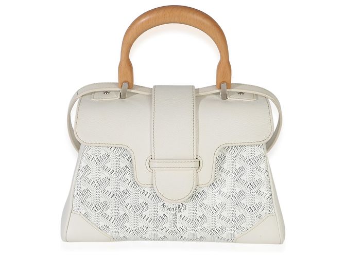 Goyard White Goyardine Canvas Saigon Souple Mini Bianco - vista 8