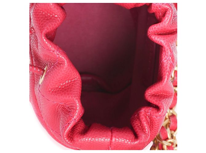 Gabrielle Borsa Mini Bucket Chanel Fuchsia Quilted Caviar Twist Your Buttons Rosa - vista 5