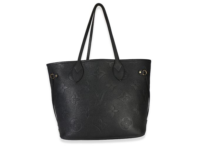 Louis Vuitton Black Giant Monogram Empreinte Neverfull MM Preto - vista 2