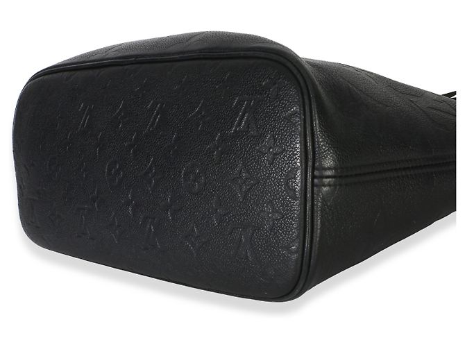 Louis Vuitton Black Giant Monogram Empreinte Neverfull MM Preto - vista 6