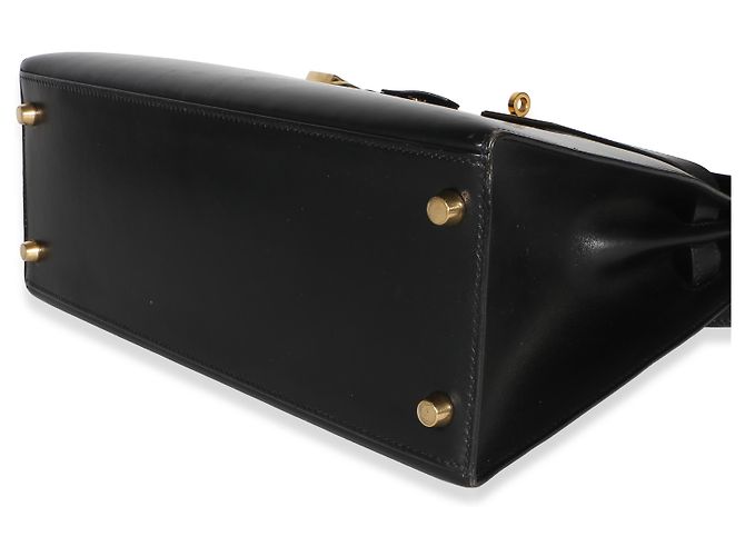 Hermès Vintage Black Box Sellier Kelly 28 GHW Nero - vista 6
