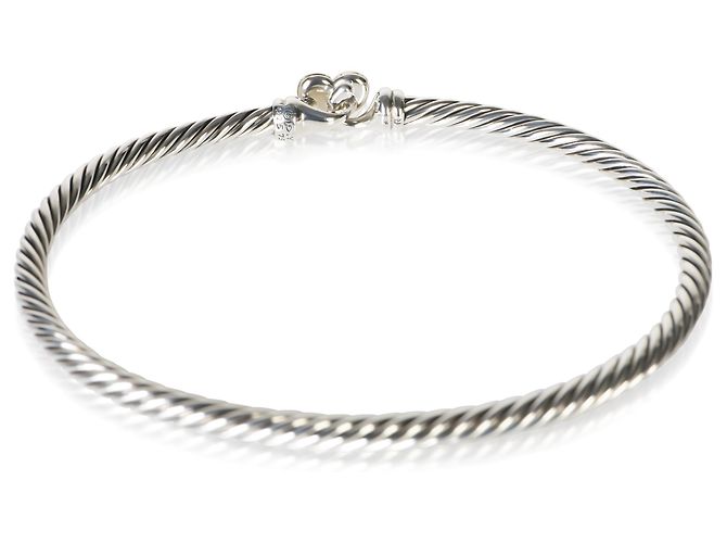 Bracciale Cable Heart David Yurman in Oro Giallo e Argento Sterling - vista 4