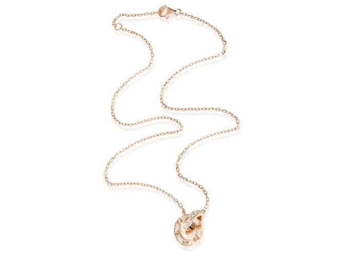 Collana Love Cartier in oro rosa e diamanti - vista 3