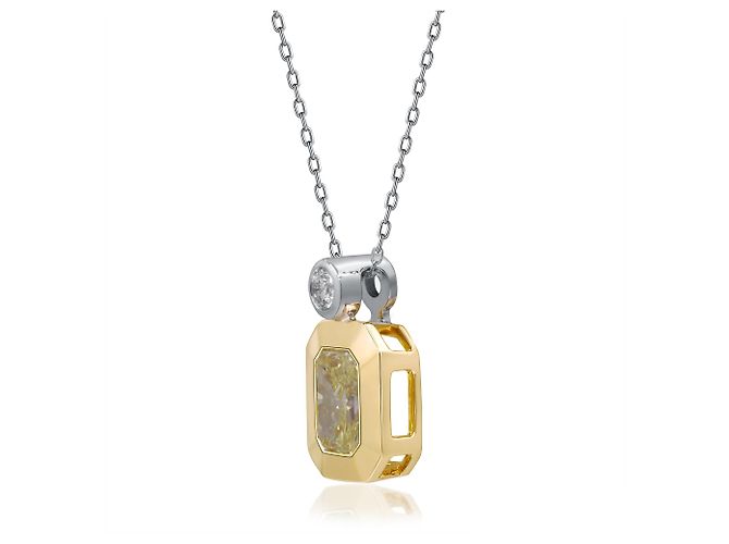 Autre Marque Pendente in diamanti di laboratorio in oro bianco e oro giallo 1.34 ctw - vista 2
