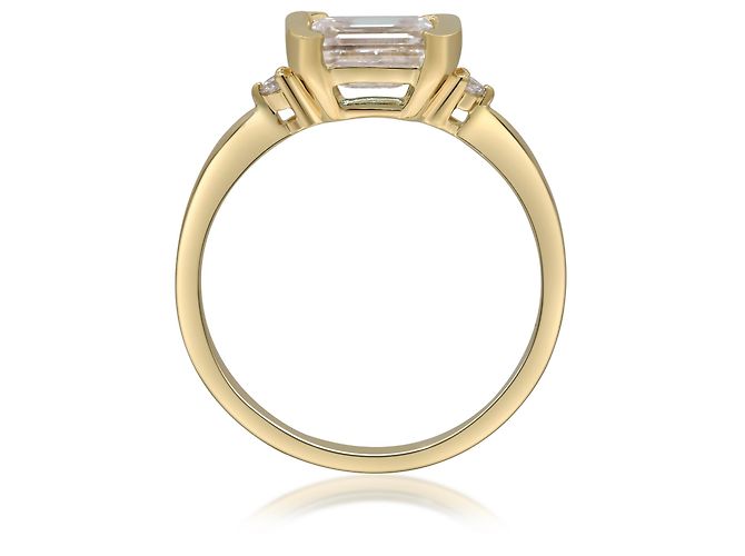 Autre Marque Ring aus Gelbgold mit Labor diamanten 1.11 ctw - Ansicht 4
