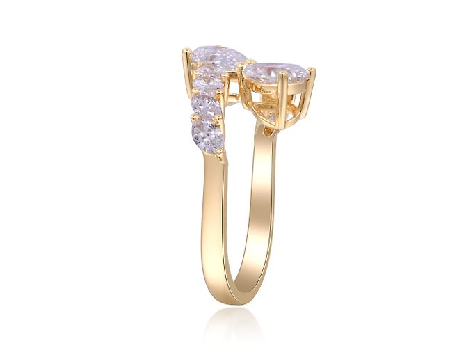 Autre Marque Ring aus Gelbgold mit Labor-Diamanten 2.13 ctw - Ansicht 4