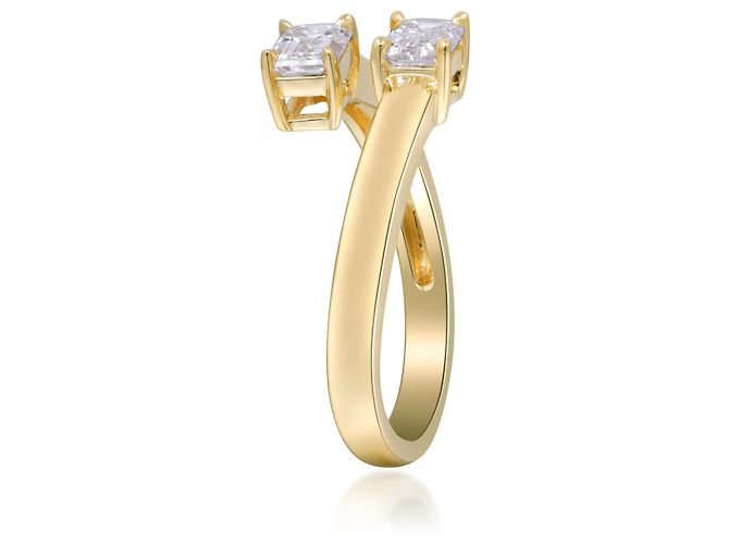Autre Marque Ring aus Gelbgold mit Labor diamanten 1.11 ctw - Ansicht 4