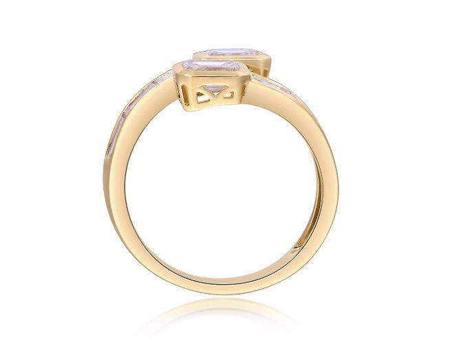 Autre Marque Ring aus Gelbgold mit Labor-Diamanten 1.69 ctw - Ansicht 2