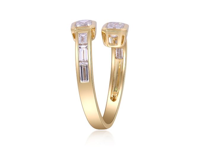 Autre Marque Ring aus Gelbgold mit Labor-Diamanten 1.69 ctw - Ansicht 3