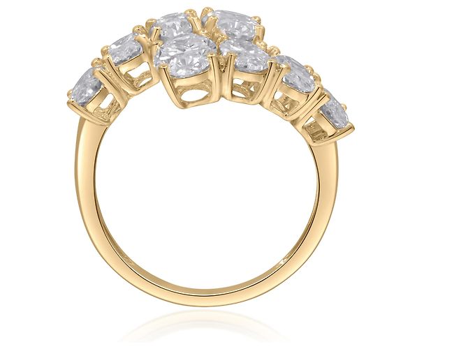 Autre Marque Anello in oro giallo con diamanti coltivati in laboratorio 3.76 ctw - vista 2