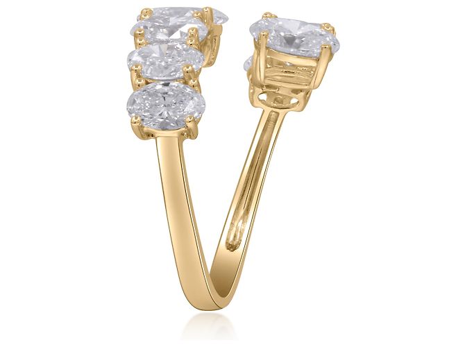 Autre Marque Anello in oro giallo con diamanti coltivati in laboratorio 3.76 ctw - vista 3
