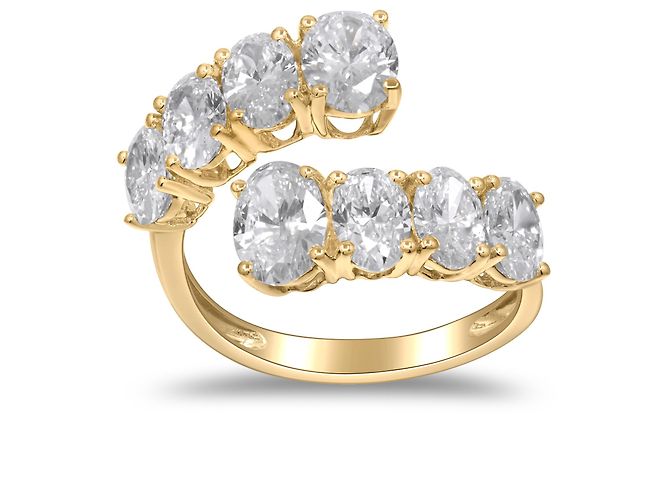 Autre Marque Anello in oro giallo con diamanti coltivati in laboratorio 3.76 ctw - vista 4