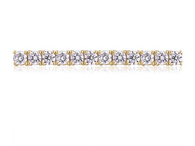 Autre Marque Bracciale in oro giallo 14K con diamanti coltivati in laboratorio 8.82 ctw - vista 2