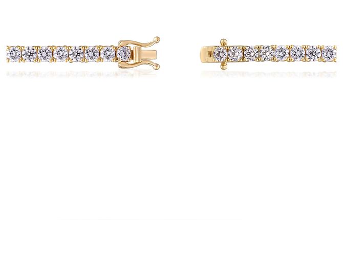 Autre Marque Bracciale in oro giallo 14K con diamanti coltivati in laboratorio 8.82 ctw - vista 3