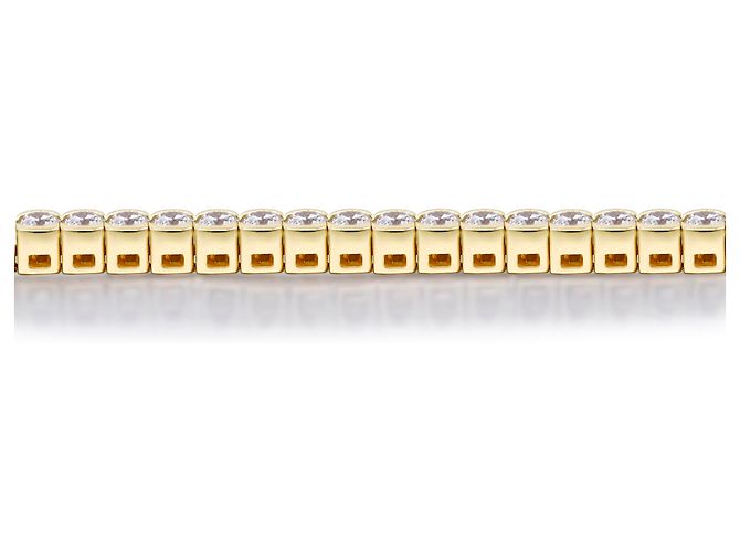Autre Marque Bracciale in oro giallo con diamanti coltivati in laboratorio 2.51 ctw - vista 2
