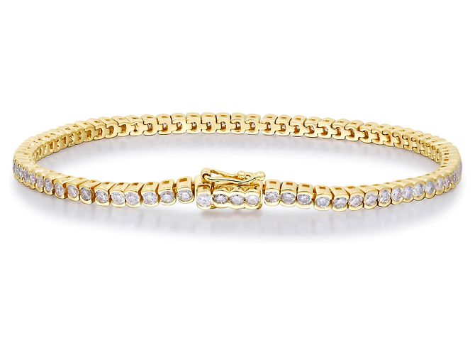 Autre Marque Bracciale in oro giallo con diamanti coltivati in laboratorio 2.51 ctw - vista 3