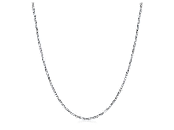 Autre Marque Collana in oro bianco con diamanti coltivati 9.35 ctw - vista 3