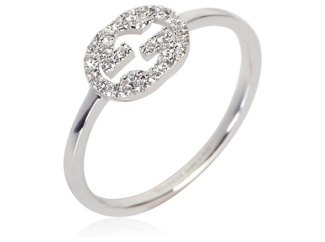 Gucci Interlocking G Ring aus Weißgold und Diamanten - Ansicht 2