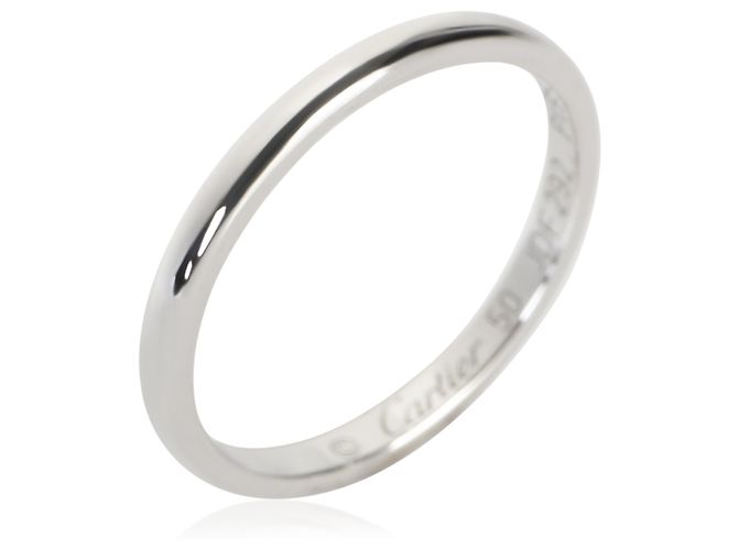 Love Anello Cartier Platinum 1895 2mm Band - vista 2