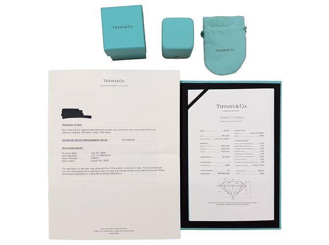 Tiffany & Co. Verlobungsring mit rundem Brillanten 0.9 ct - Ansicht 4