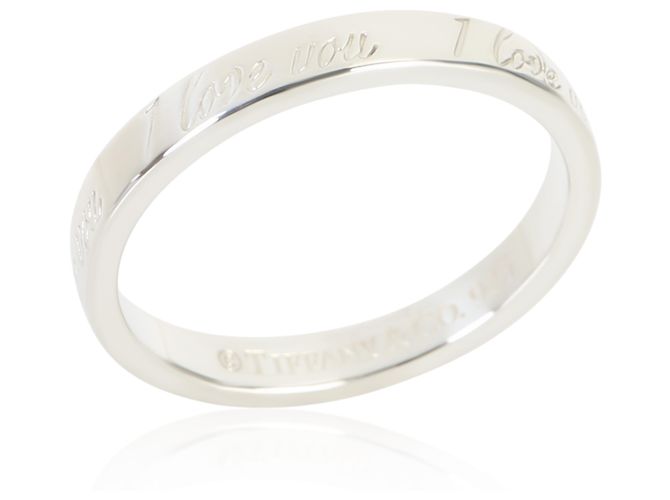 Tiffany & Co. Sterling Silver Notes I Love You Band Ring - Ansicht 2